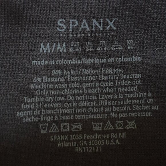 Set of 2 Spanx Look At Me Now Seamless Leggings Black Blue Size M - Picture 7 of 14